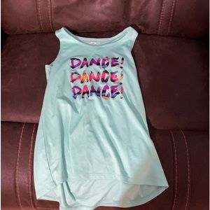 Teal dance/workout tank, size S